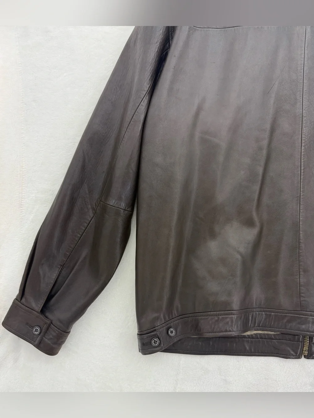 Vintage 90’s Polo Ralph Lauren (2XL) Dark Brown Soft 100% Leather Jacket